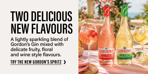 Introducing Gordons Spritz, the lightly blended delicate fruity mixed Gin and Spritz with floral flavours